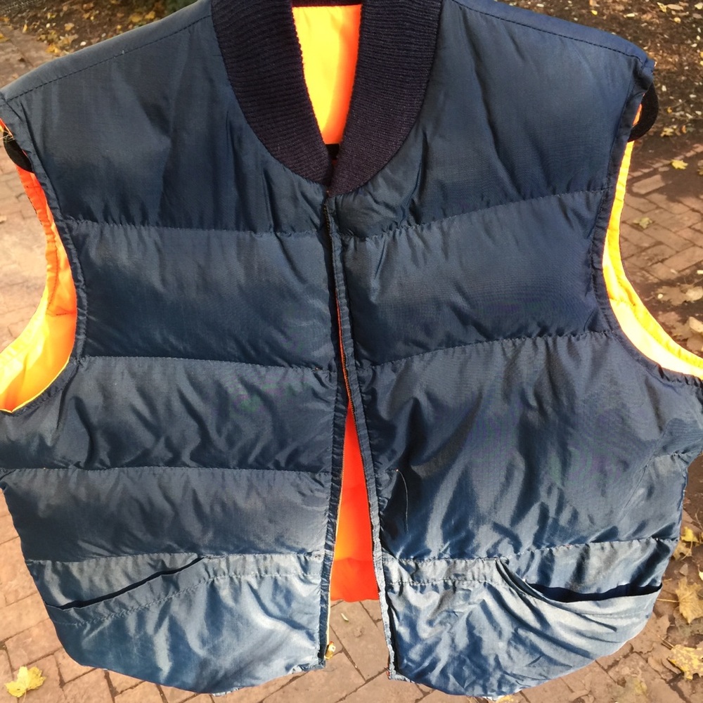Vintage reversible down vest